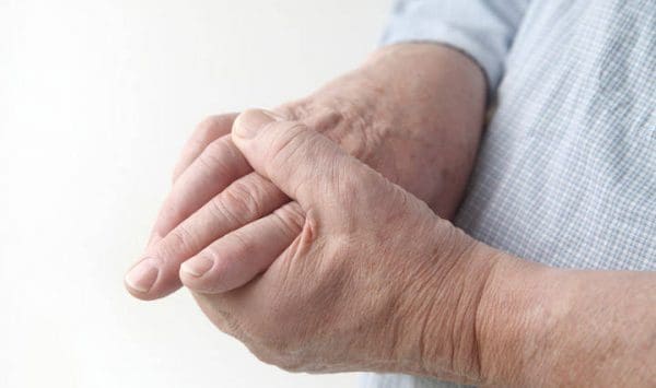 Woman's hand is cold