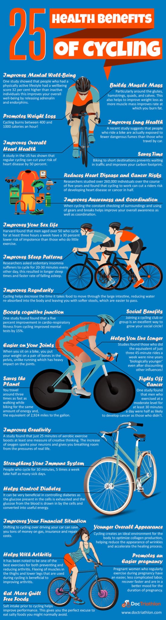 25 Health Benefits of Cycling