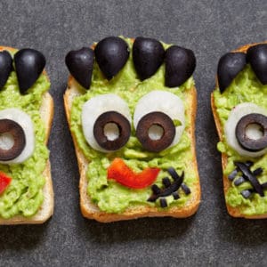 Frankenstein avocado toast